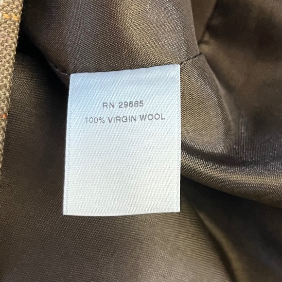 Pendleton Womens 100% Virgin Wool Plaid Top Brown Tan Size 6 3/4 Sleeve Blouse - Picture 7 of 7